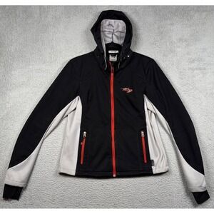Harley Davidson Women's RCS Hooded Softshell Jacket Black Riding Gear Zip Moto M